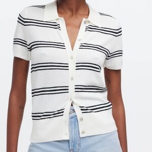 Madewell Polo Knit Short Sleeve Button Front Tee
New With Tags